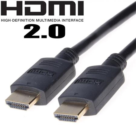 HDMI 2.0 High Speed + Ethernet kabel, 0,5