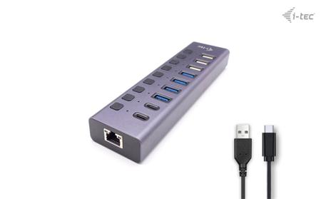 i-tec USB 3.0/USB-C Charging HUB 9port LAN +
