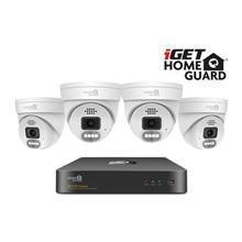 iGET HOMEGUARD HGNVK84804 - kamerový PoE set 2K NVR 8CH + 4x venkovní kamera se zvukem