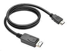 Kabel C-TECH DisplayPort/HDMI, 1m, černý