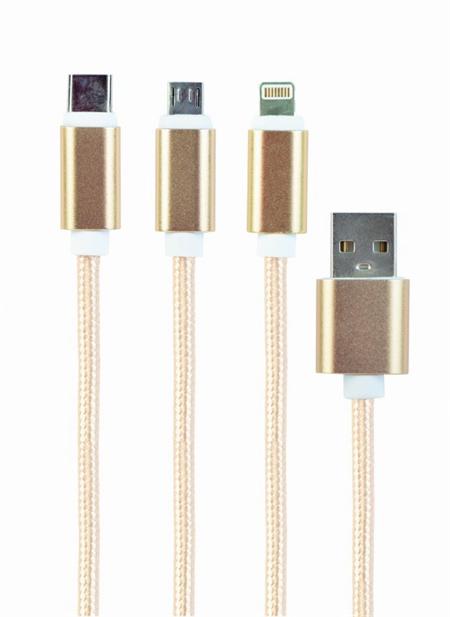Kabel CABLEXPERT USB A Male/Micro B + Type-C +