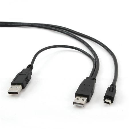 Kabel CABLEXPERT USB A-MINI 5PM 2.0 1m DUÁLNÍ pro