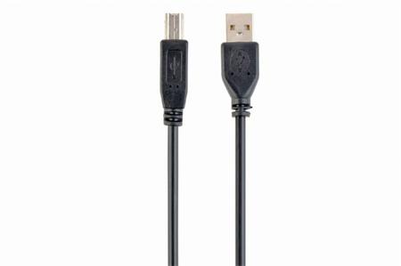 Kabel GEMBIRD USB A-B 1,8m 2.0 HQ Black, zlacené