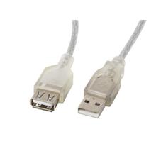 LANBERG USB-A(M)->USB-B(M) 2.0 CABLE 1.8M TRANSPARENT FERRITE  