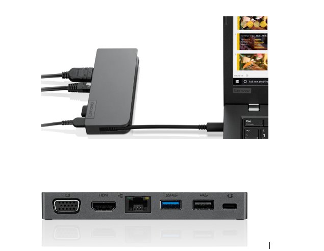 Lenovo TP USB-C Travel Hub rozšiřující adapter