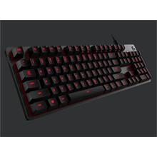 Logitech klávesnice Gaming  G413 červené podsvícení, US - carbon