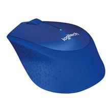 Logitech myš Wireless M330 Silent Plus, optická, bezdrátová, 3 tlačítka, modrá