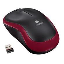 Logitech myš Wireless Mouse M185 Red, nano,