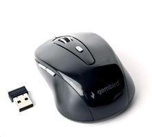 Myš GEMBIRD MUSW-6B-01, černá, bezdrátová, USB nano receiver