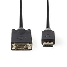 Nedis CCBP37200AT20 - DisplayPort – DVI Kabel | DisplayPort Zástrčka - DVI-D 24+1-Pin Zástrčka | 2 m | Antracit