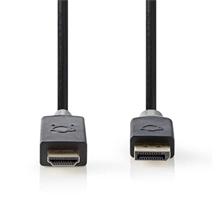 Nedis CCBW37100AT20 - DisplayPort – HDMI Kabel | DisplayPort Zástrčka - Konektor HDMI™ | 2 m | Antracit