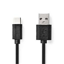 Nedis CCGL60600BK20 - USB 2.0 kabel | USB-A Zástrčka - USB-C Zástrčka | 2 m | Černá