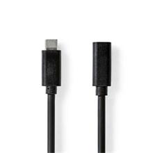 Nedis CCGL64010BK20 - USB 3.2 Gen 1 Kabel | USB-C Zástrčka - USB-C Zásuvka | 2 m | Černá