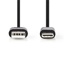 Nedis CCGP60600BK01 - USB 2.0 kabel | Typ-C Zástrčka - A Zástrčka | 0,1 m | Černá barva