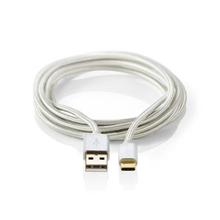 Nedis CCTB60600AL10 - USB 2.0 kabel | Typ-C Zástrčka - A Zástrčka | 1 m | Hliník