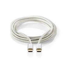 Nedis CCTB60700AL30 - USB 2.0 kabel | Typ-C Zástrčka - Typ-C Zástrčka | 3 m | Hliník