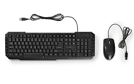 Nedis KBMC100BKUS - Sada Kabelové Myši a