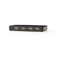 Nedis UHUBU2730BK - Rozbočovač USB | 7 portů | Napájení USB 2.0 | Samostatné Napájení