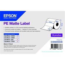 PE Matte Label  Die-cut Roll: 76mm x 150mm