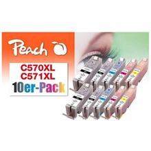 PEACH kompatibilní cartridge CanonPGI-570XL/CLI-571XL Com pack(10)4x13 ml,1xBlack,1xCyan,1xMagenta,1xYellow, 1x23ml bla