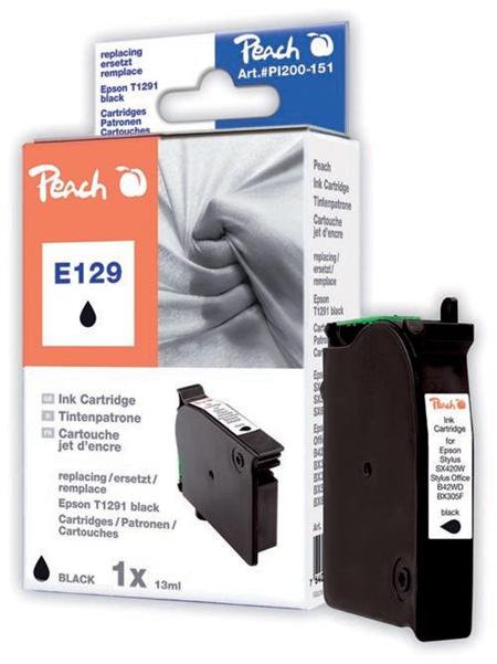 PEACH kompatibilní cartridge Epson T1291, Black,
