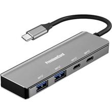 PremiumCord 5G SuperSpeed Hub USB-C na 2x USB 3.2 C +2x USB 3.2 A, Aluminum