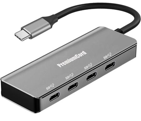 PremiumCord 5G SuperSpeed Hub USB-C na 4x USB 3.2