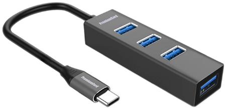 PremiumCord 5G SuperSpeed USB Hub Type C na 4x