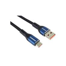 PremiumCord Super fast charging 5A kabel USB-C - USB 2.0 A  bavlněný oplet 2m