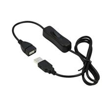 PremiumCord USB 2.0 kabel prodlužovací s vypínačem, A male- A female,1m černá