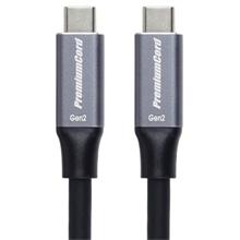PremiumCord USB-C kabel ( USB 3.2 GEN 2, 5A, 100W, 10Gbit/s ) černý 5m