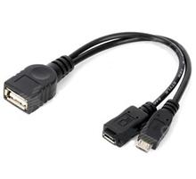 PremiumCord USB redukce kabel USB A / female+Micro USB / female - Micro USB / male OTG