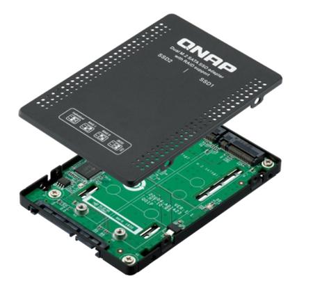 QNAP 2.5" SATA to dual M.2 2280 SATA drive