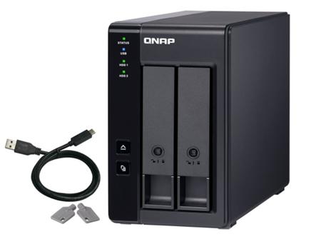 QNAP 2-bay 3.5" SATA HDD USB 3.1 Gen2 10Gbps