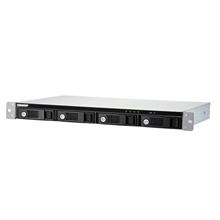 QNAP 4-bay 1U 12" short-depth rackmount 3.5" SATA HDD USB 3.0 type-C hardware RAID external enclosure. 1M USB 3.0 type-
