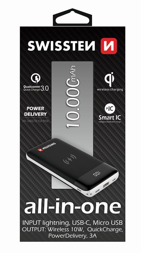SWISSTEN ALL-IN-ONE POWER BANK 10000