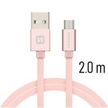SWISSTEN DATA CABLE USB / MICRO USB TEXTILE 2,0M