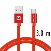 SWISSTEN DATA CABLE USB / MICRO USB TEXTILE 3,0M