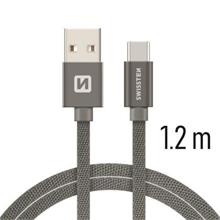 SWISSTEN DATA CABLE USB / USB-C TEXTILE 1,2M