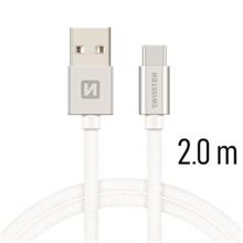 SWISSTEN DATA CABLE USB / USB-C TEXTILE 2,0M