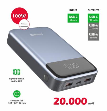 SWISSTEN POWER BANK 20000 mAh 100W POWER DELIVERY
