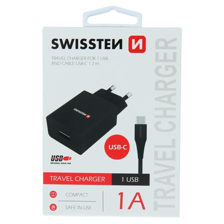 SWISSTEN SÍŤOVÝ ADAPTÉR SMART IC 1x USB 1A POWER