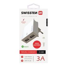 SWISSTEN SÍŤOVÝ ADAPTÉR SMART IC, CE 2x USB 3 A