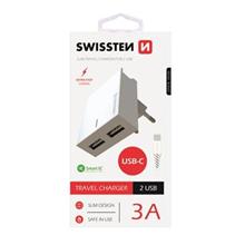 SWISSTEN SÍŤOVÝ ADAPTÉR SMART IC, CE 2x USB 3 A