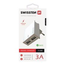 SWISSTEN SÍŤOVÝ ADAPTÉR SMART IC, CE 2x USB 3 A