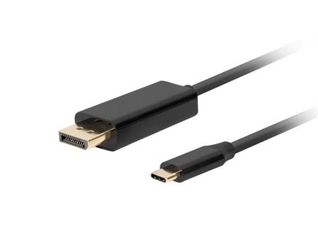 USB-C(M)->DisplayPort(M) kabel 0,5m 4K 60Hz černá