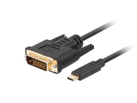 USB-C(M)->DVI-D(24+1)(M) kabel 0,5m černá