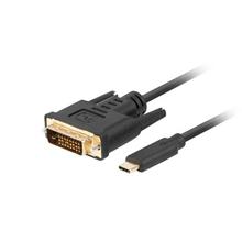 USB-C(M)->DVI-D(24+1)(M) kabel 0,5m černá  